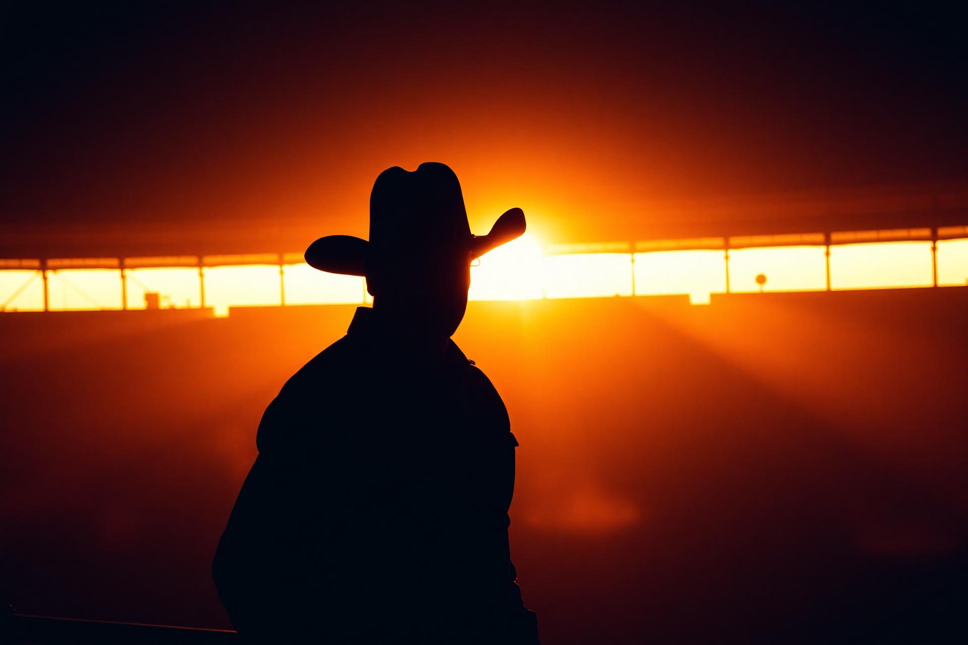 Cena country ao pôr do sol